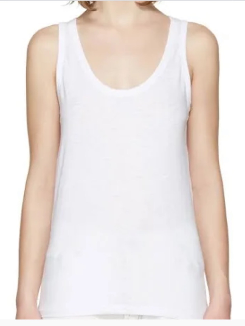 rag & bone White Scoop Neck Tank Top
